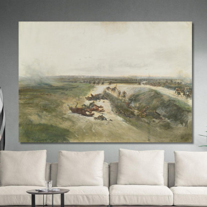 Un'Offensiva Militare: Uno Studio Per Il Panorama Della Battaglia Di Champigny Jean-Baptiste Édouard Detaille jbd32 quadro stam