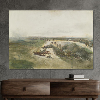 Un'Offensiva Militare: Uno Studio Per Il Panorama Della Battaglia Di Champigny Jean-Baptiste Édouard Detaille jbd32 quadro stam