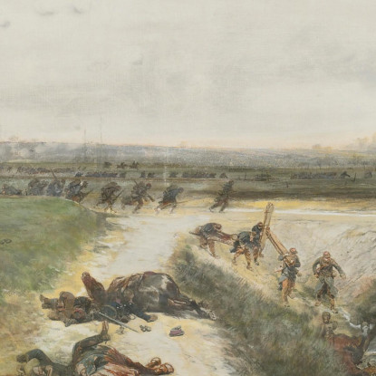 Un'Offensiva Militare: Uno Studio Per Il Panorama Della Battaglia Di Champigny Jean-Baptiste Édouard Detaille jbd32 quadro stam