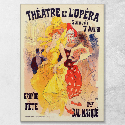 Balli Dell'Opera Nel 1899 Jules Chéret jch12 quadro stampato su tela