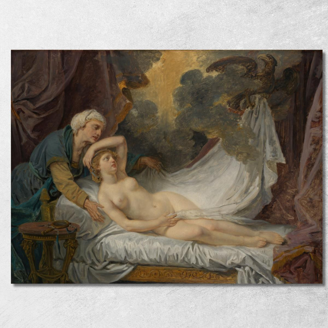Aegina Visited By Jupiter Jean-Baptiste Greuze jbg6 canvas print Aegina Visited By Jupiter Jean-Baptiste Greuze jbg6 canvas print
