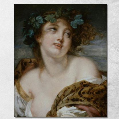 Bacchante Jean-Baptiste Greuze jbg9 canvas print