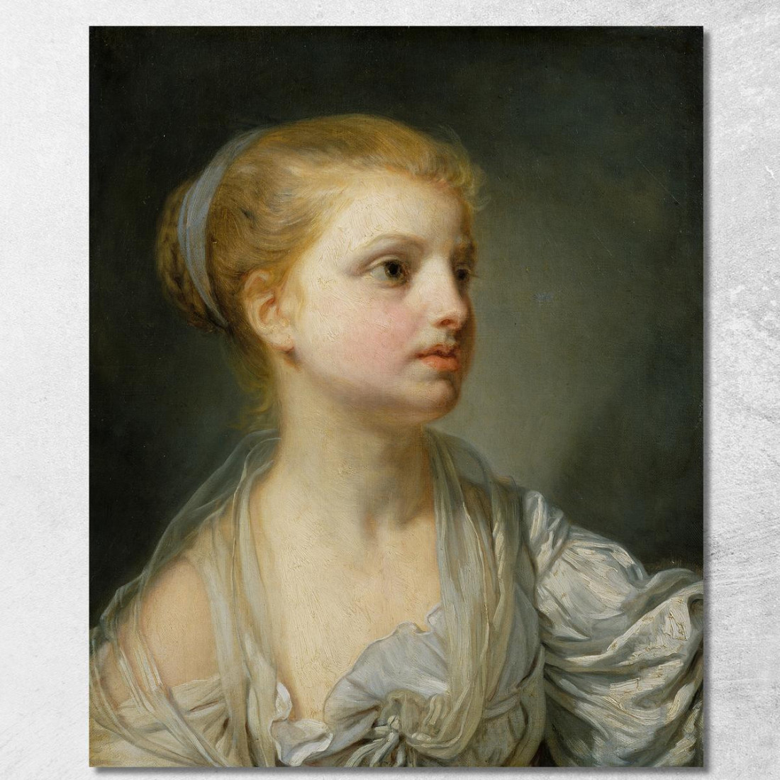 Girl In A White Dress Jean-Baptiste Greuze jbg19 canvas print