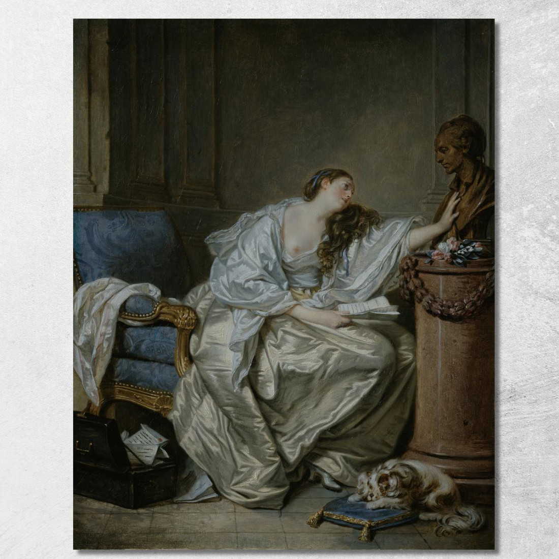 Tender Memory Jean-Baptiste Greuze jbg35 canvas print Tender Memory Jean-Baptiste Greuze jbg35 canvas print