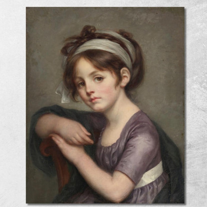 Portrait Of A Young Girl Jean-Baptiste Greuze jbg48 canvas print