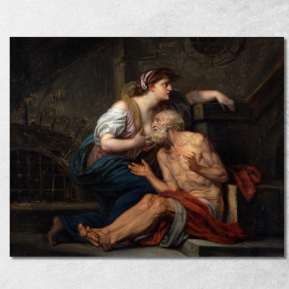 Roman Charity Jean-Baptiste Greuze jbg59 canvas print