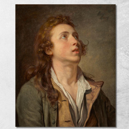 Study Of A Young Man Jean-Baptiste Greuze jbg62 canvas print