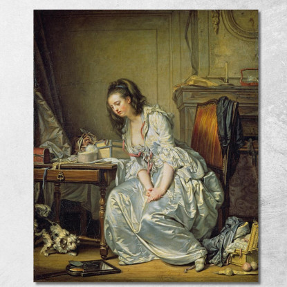 The Broken Mirror Jean-Baptiste Greuze jbg64 canvas print