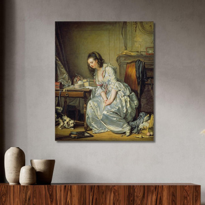 The Broken Mirror Jean-Baptiste Greuze jbg64 canvas print