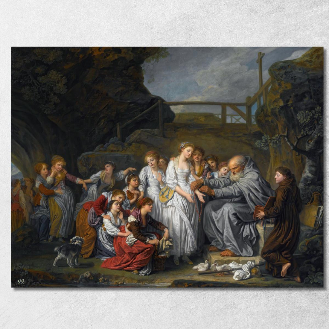 The Hermit Jean-Baptiste Greuze jbg68 canvas print