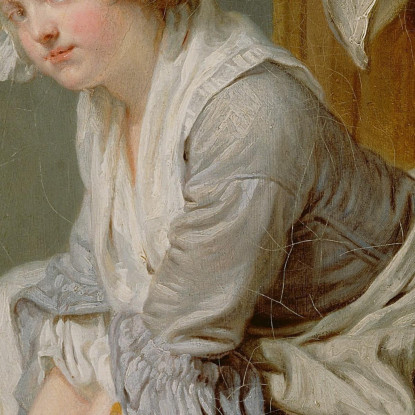 The Laundress (La Blanchisseuse) Jean-Baptiste Greuze jbg69 canvas print