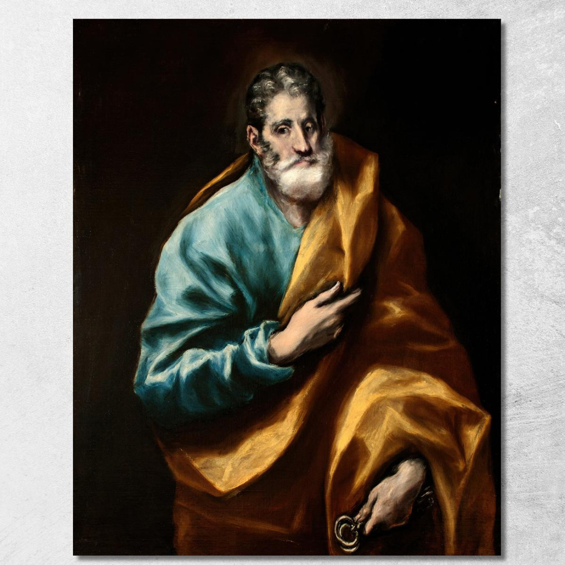 Apostolo San Pietro El Greco (Domenikos Theotokopoulos) egr4 quadro stampato su tela Apostolo San Pietro El Greco (Domenikos Theotokopoulos) egr4 quadro stampato su tela