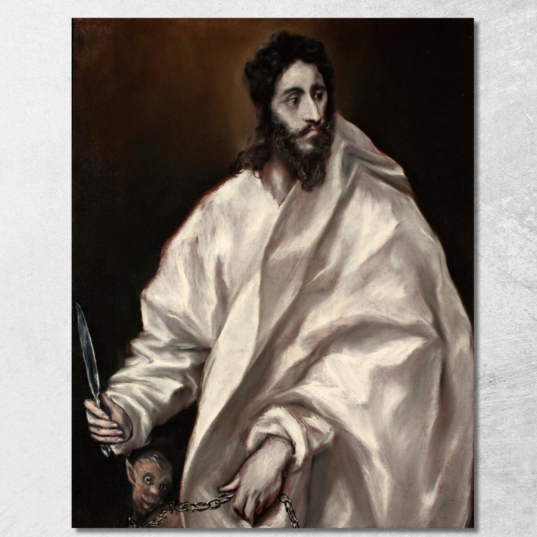 Bartolomeo L'Apostolo El Greco (Domenikos Theotokopoulos) egr8 quadro stampato su tela Bartolomeo L'Apostolo El Greco (Domenikos Theotokopoulos) egr8 quadro stampato su tela