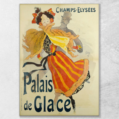 Palazzo Del Ghiaccio Degli Champs-Élysées Jules Chéret jch23 quadro stampato su tela