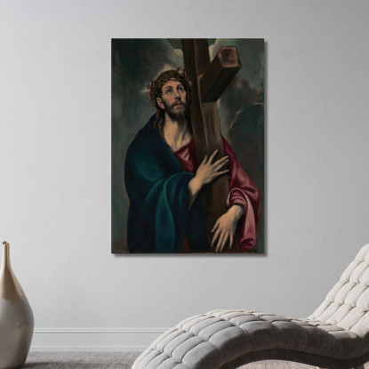 Cristo Che Porta La Croce El Greco (Domenikos Theotokopoulos) egr13 quadro stampato su tela