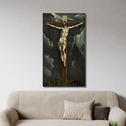 Cristo Sulla Croce El Greco (Domenikos Theotokopoulos) egr18 quadro stampato su tela