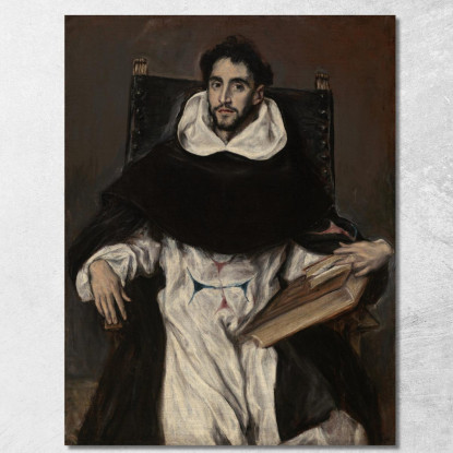 Fray Hortensio Félix Paravicino El Greco (Domenikos Theotokopoulos) egr20 quadro stampato su tela