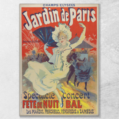Giardino Degli Champs-Elysées Di Parigi Jules Chéret jch25 quadro stampato su tela