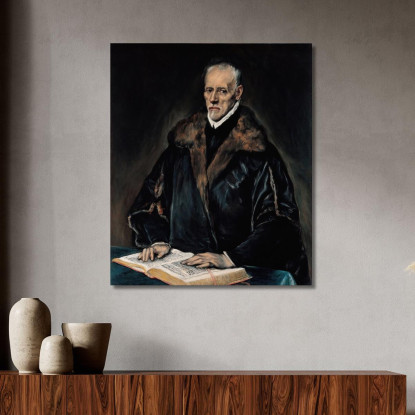 Ritratto Del Dottor Francisco De Pisa El Greco (Domenikos Theotokopoulos) egr30 quadro stampato su tela