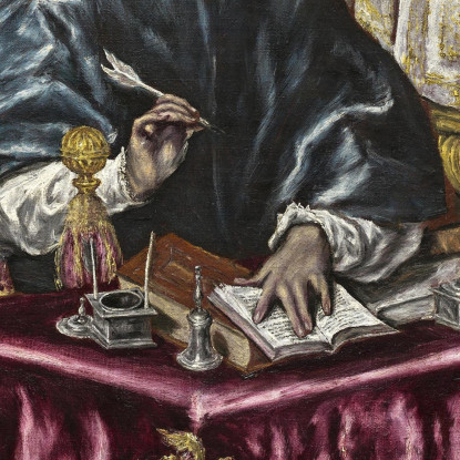 Sant'Ildefonso El Greco (Domenikos Theotokopoulos) egr35 quadro stampato su tela