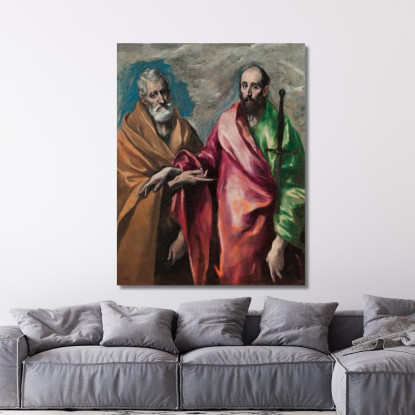 San Pietro E San Paolo El Greco (Domenikos Theotokopoulos) egr42 quadro stampato su tela