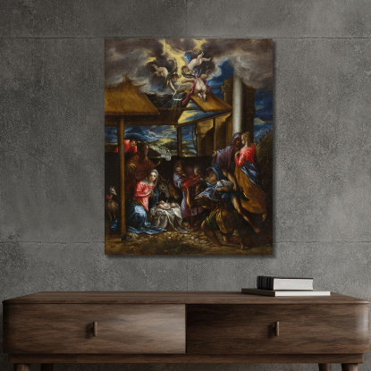 L'Adorazione Dei Pastori 2 El Greco (Domenikos Theotokopoulos) egr52 quadro stampato su tela