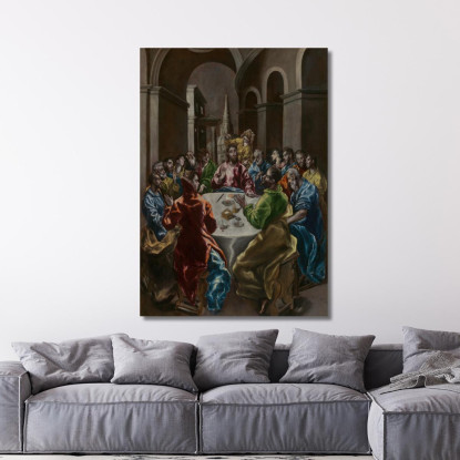 Il Banchetto In Casa Di Simone El Greco (Domenikos Theotokopoulos) egr59 quadro stampato su tela