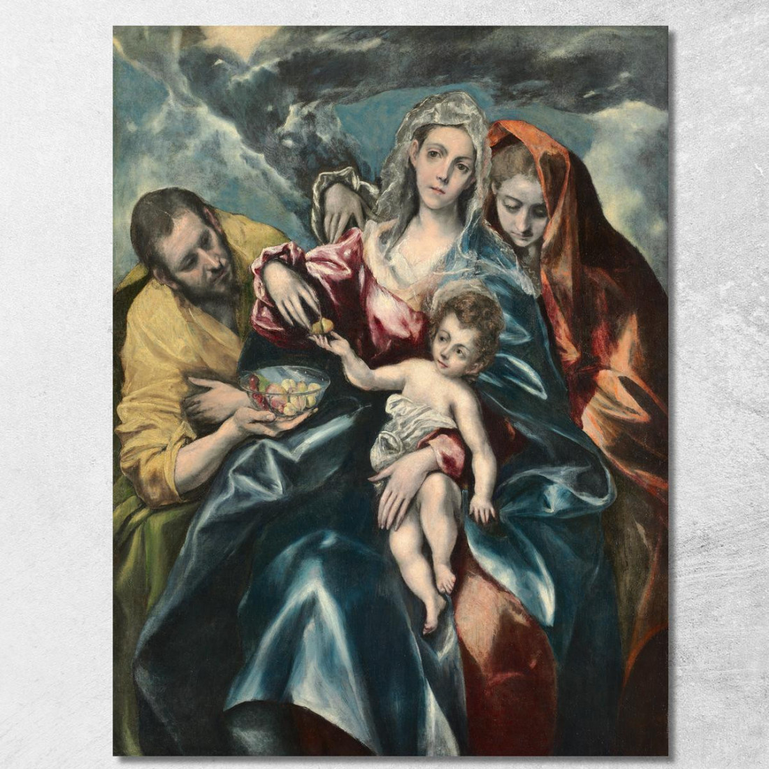 La Sacra Famiglia Con Maria Maddalena El Greco (Domenikos Theotokopoulos) egr60 quadro stampato su tela