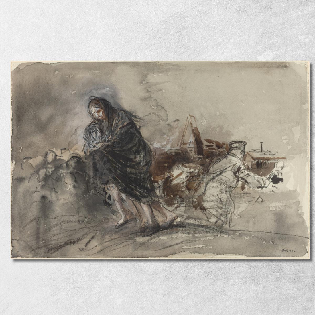 Dopo Douai Jean-Louis Forain jfr3 quadro stampato su tela Dopo Douai Jean-Louis Forain jfr3 quadro stampato su tela