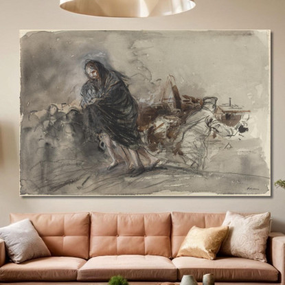 Dopo Douai Jean-Louis Forain jfr3 quadro stampato su tela