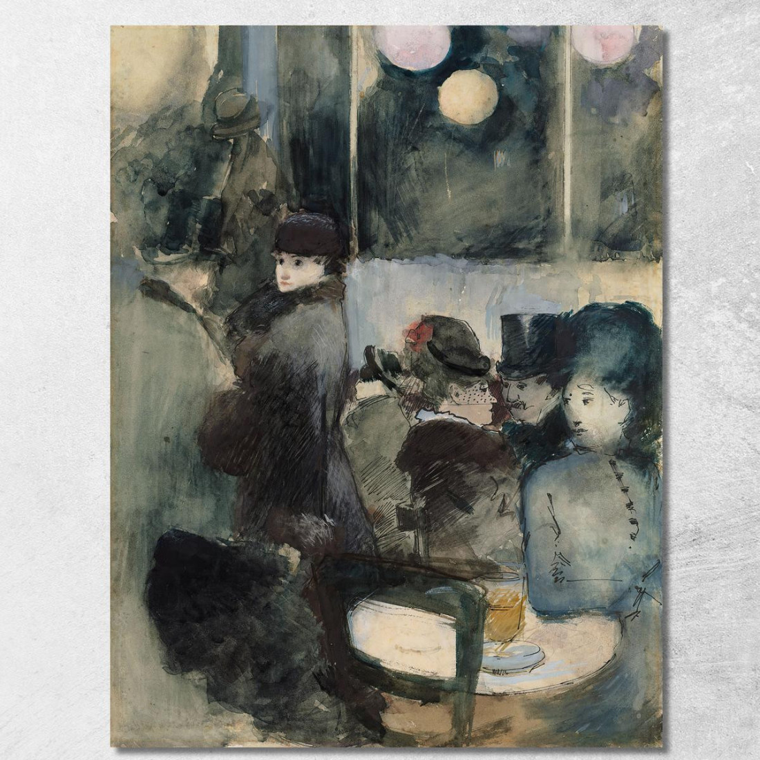 Al Caffè 2 Jean-Louis Forain jfr7 quadro stampato su tela Al Caffè 2 Jean-Louis Forain jfr7 quadro stampato su tela