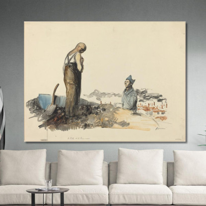 Poilu E Prigioniero Jean-Louis Forain jfr39 quadro stampato su tela