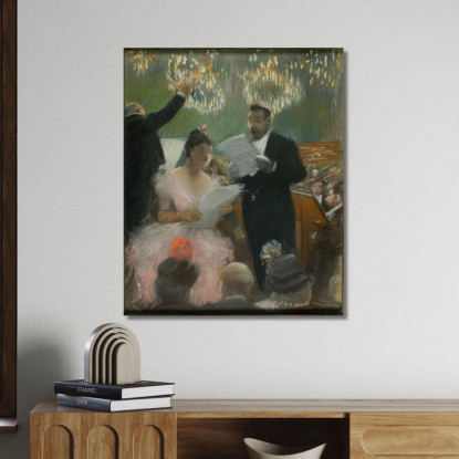 L'Orchestra Jean-Louis Forain jfr52 quadro stampato su tela