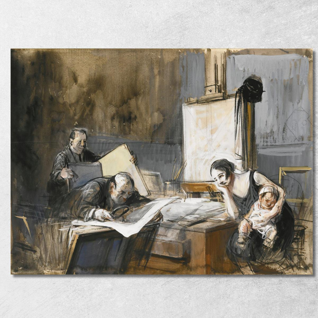 Il Mercante Di Stampe Jean-Louis Forain jfr54 quadro stampato su tela Il Mercante Di Stampe Jean-Louis Forain jfr54 quadro stampato su tela