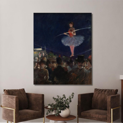 Funambolo Jean-Louis Forain jfr61 quadro stampato su tela