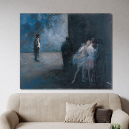 Sinfonia In Blu Dietro Le Quinte Jean-Louis Forain jfr66 quadro stampato su tela
