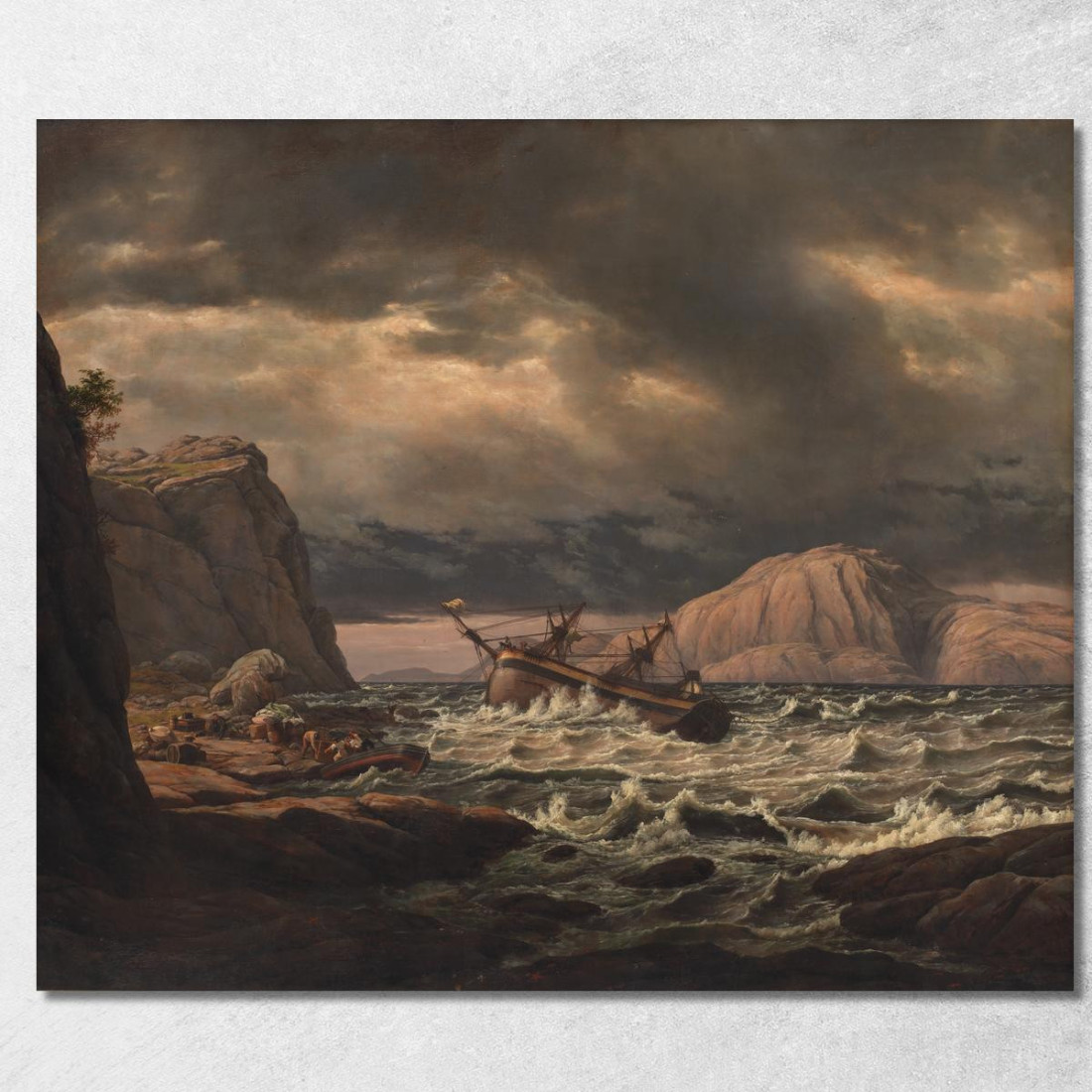 Un Naufragio Sulla Costa Della Norvegia Johan Christian Dahl jcd1 quadro stampato su tela Un Naufragio Sulla Costa Della Norvegia Johan Christian Dahl jcd1 quadro stampato su tela