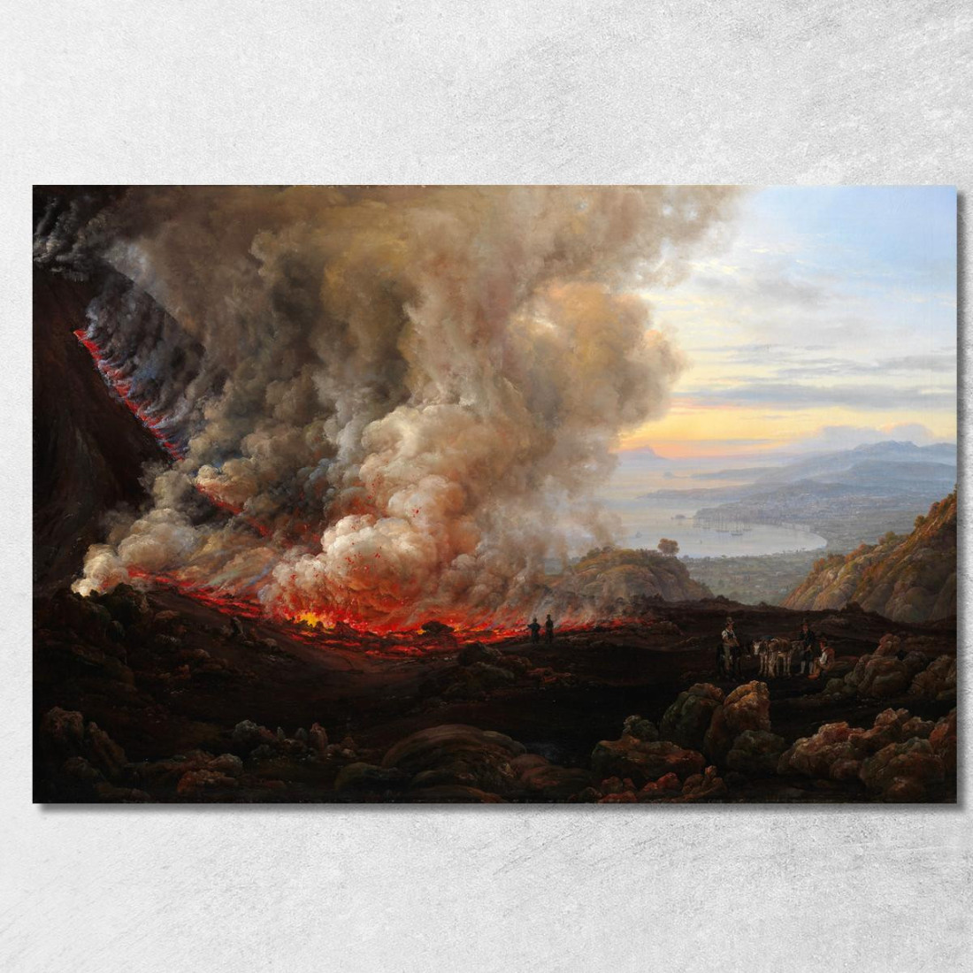 Un'Eruzione Del Vesuvio Johan Christian Dahl jcd2 quadro stampato su tela Un'Eruzione Del Vesuvio Johan Christian Dahl jcd2 quadro stampato su tela