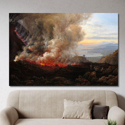 Un'Eruzione Del Vesuvio Johan Christian Dahl jcd2 quadro stampato su tela
