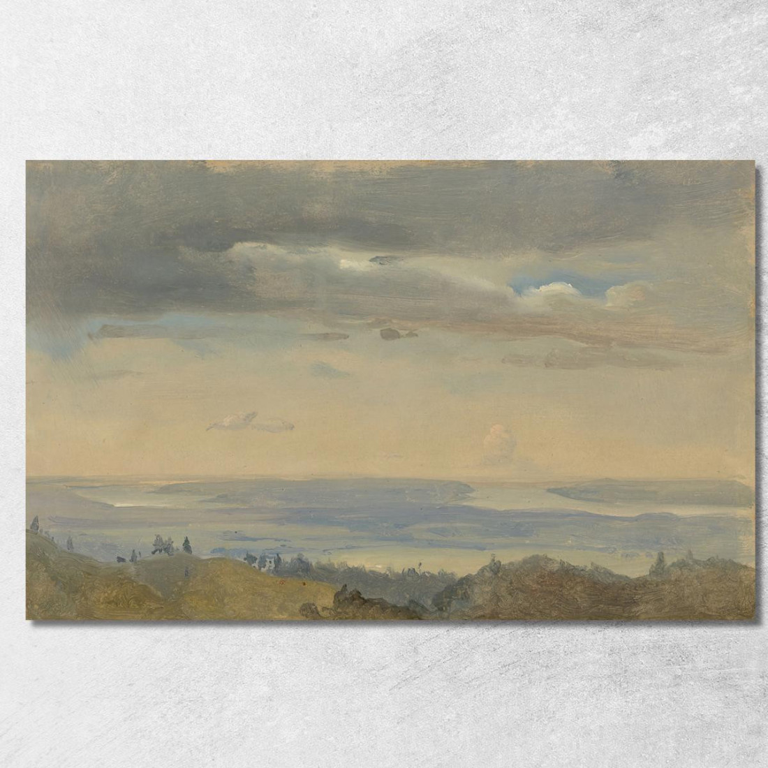 Studio Di Nuvole Con Paesaggio Fluviale Johan Christian Dahl jcd7 quadro stampato su tela Studio Di Nuvole Con Paesaggio Fluviale Johan Christian Dahl jcd7 quadro stampato su tela