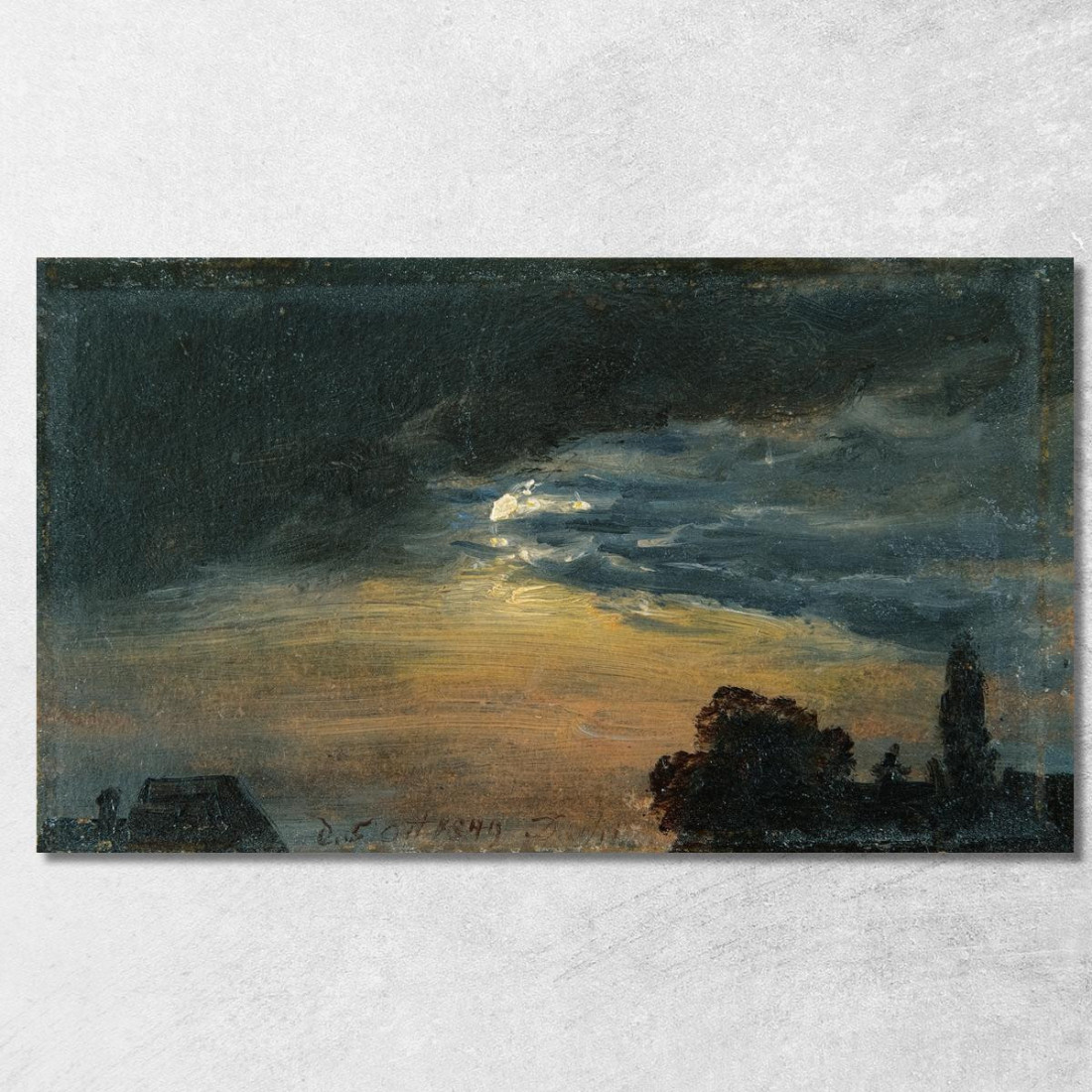 Nuvole Al Chiaro Di Luna 2 Johan Christian Dahl jcd9 quadro stampato su tela Nuvole Al Chiaro Di Luna 2 Johan Christian Dahl jcd9 quadro stampato su tela