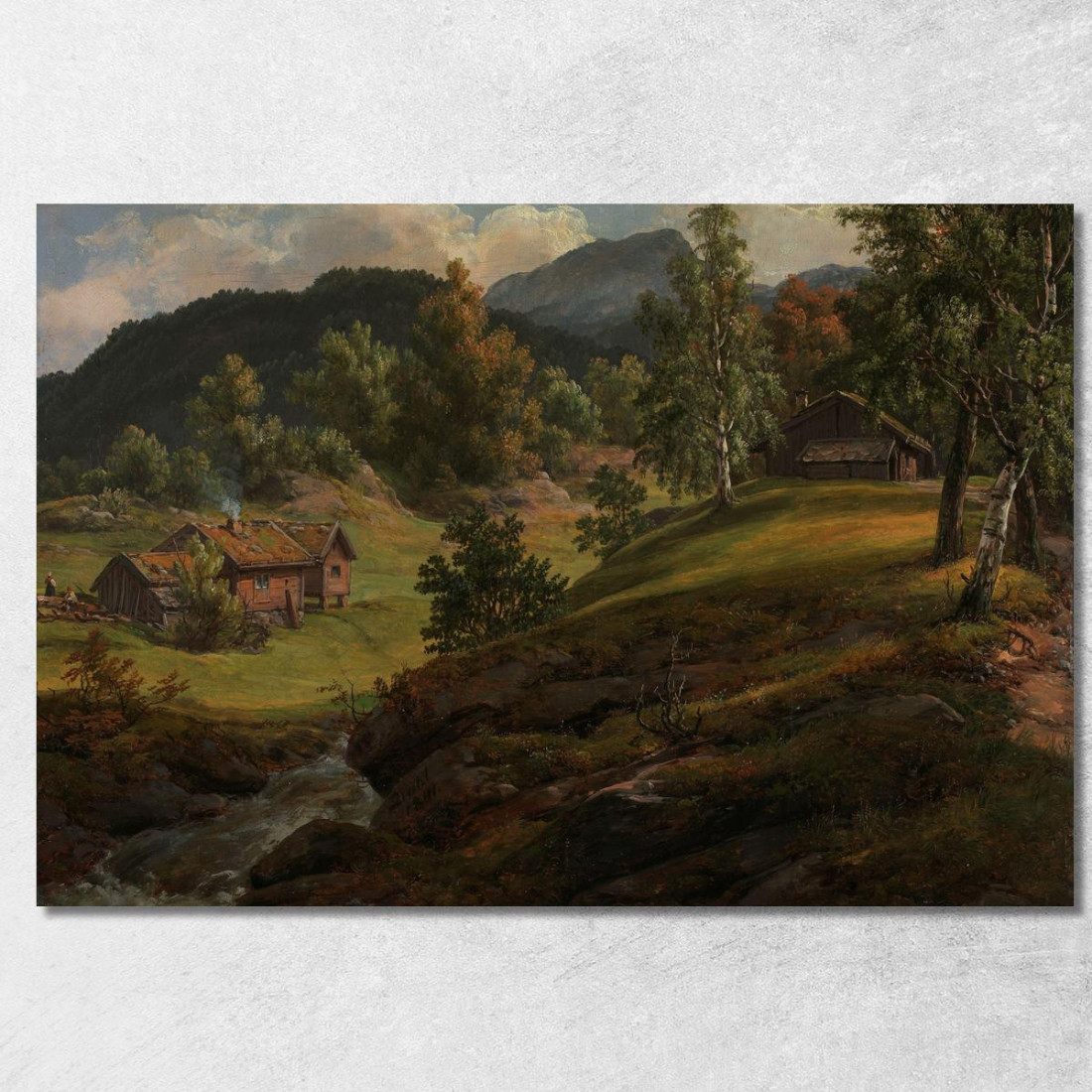 Fattoria A Lysekloster Johan Christian Dahl jcd17 quadro stampato su tela Fattoria A Lysekloster Johan Christian Dahl jcd17 quadro stampato su tela
