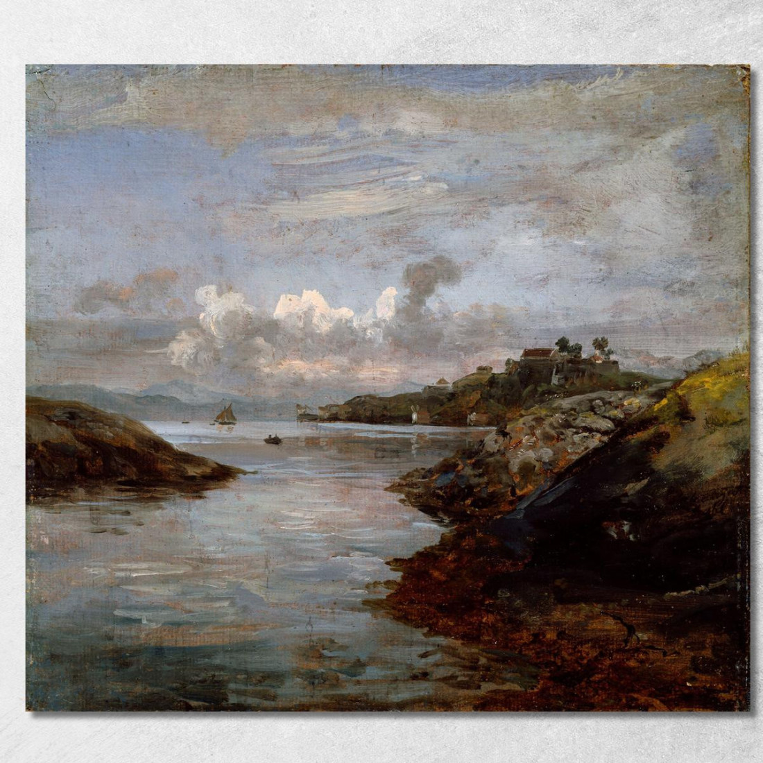Fortificazioni Di Fredriksberg A Nordnes Bergen Johan Christian Dahl jcd22 quadro stampato su tela Fortificazioni Di Fredriksberg A Nordnes Bergen Johan Christian Dahl jcd22 quadro stampato su tela
