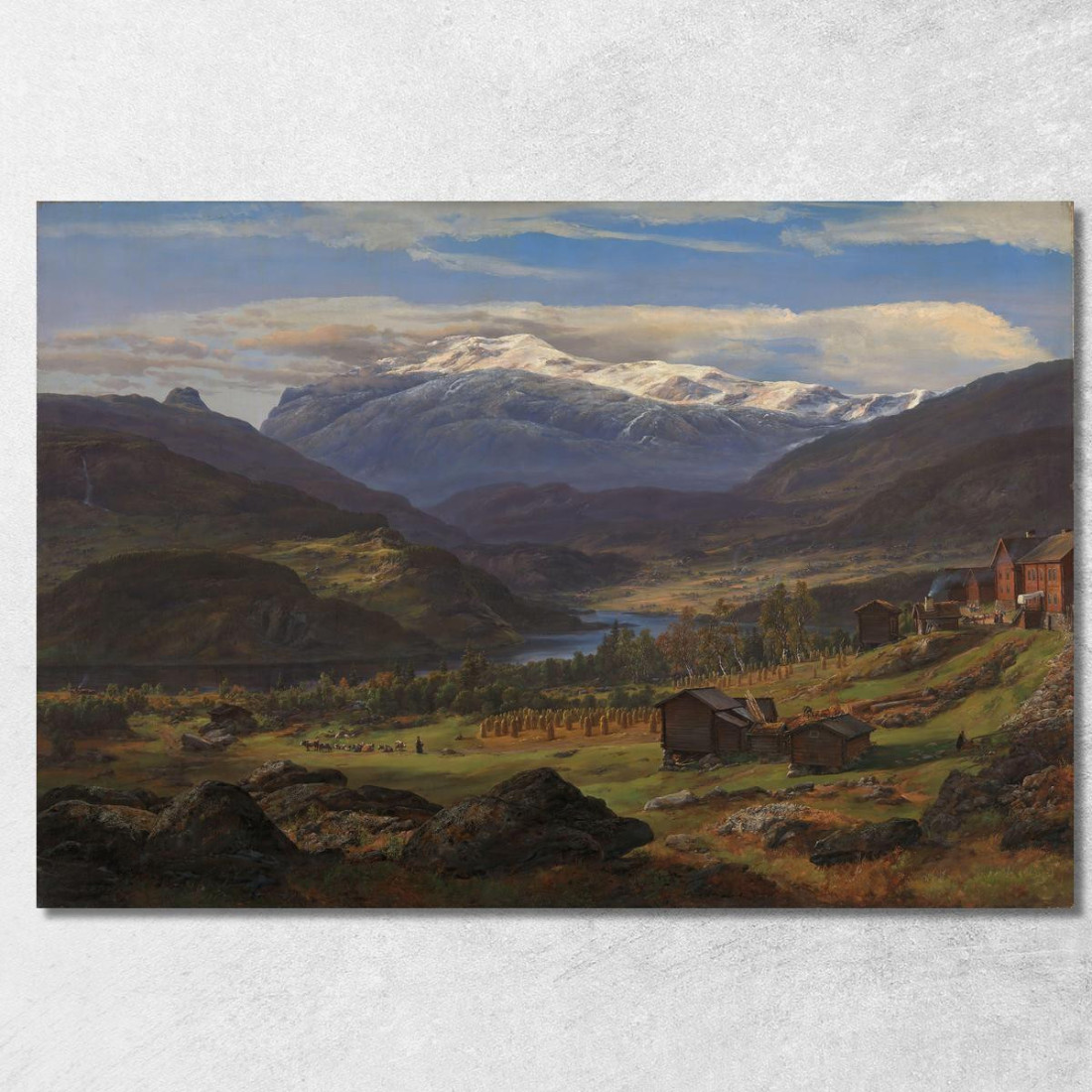Da Hjelle In Valdres Johan Christian Dahl jcd23 quadro stampato su tela Da Hjelle In Valdres Johan Christian Dahl jcd23 quadro stampato su tela