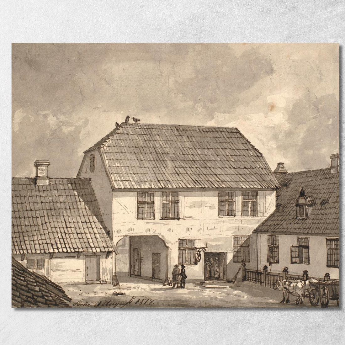 Interno Di Fattoria A Sorø Johan Christian Dahl jcd24 quadro stampato su tela Interno Di Fattoria A Sorø Johan Christian Dahl jcd24 quadro stampato su tela