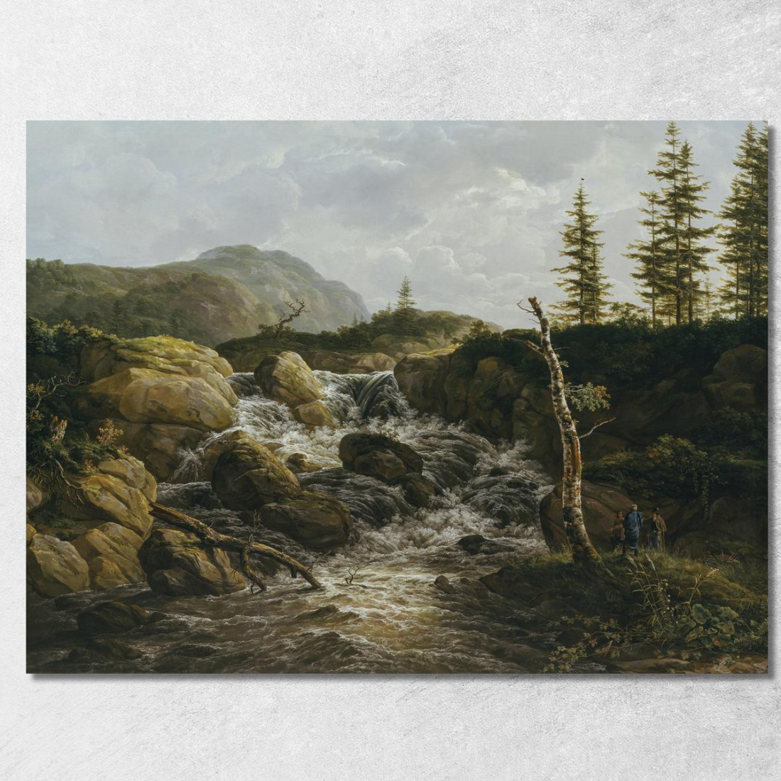 Paesaggio Montuoso Con Cascata Norvegia Johan Christian Dahl jcd37 quadro stampato su tela Paesaggio Montuoso Con Cascata Norvegia Johan Christian Dahl jcd37 quadro stampato su tela