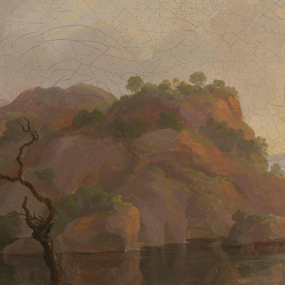 Paesaggio Nordico Con Un Albero Morto Johan Christian Dahl jcd39 quadro stampato su tela