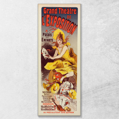 Teatro Della Grande Esposizione Jules Chéret jch43 quadro stampato su tela