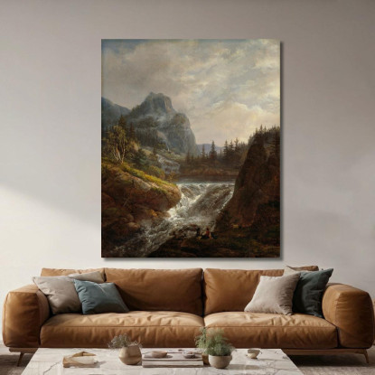 Paesaggio Norvegese Johan Christian Dahl jcd41 quadro stampato su tela