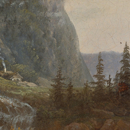 Paesaggio Norvegese Johan Christian Dahl jcd41 quadro stampato su tela